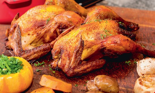 Product image for Chino Pollo every day special $20.99 2 whole chickens. 