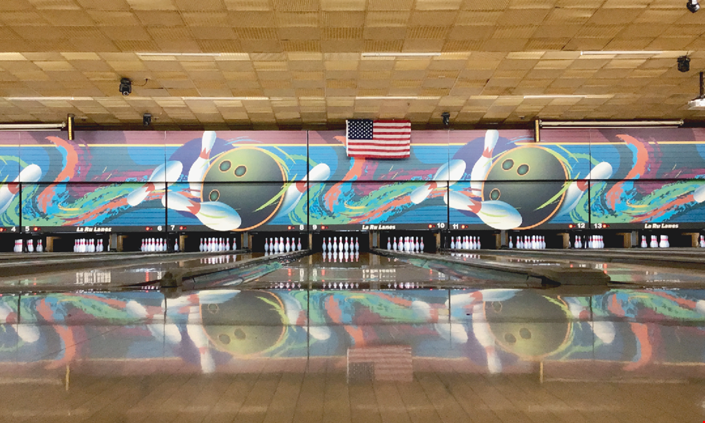 Product image for La Ru Bowling Center & Sports Bar FREE bowling session. 4th person bowls FREE on every hourly bowling session with 3 paid bowlers. 