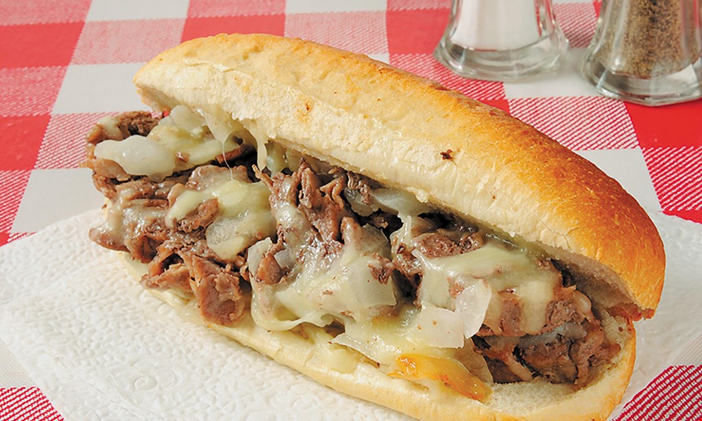 Product image for Corner Pizza & Subs A STEAK & CHEESE COMBO $12.49 sub, fries & can of soda. 