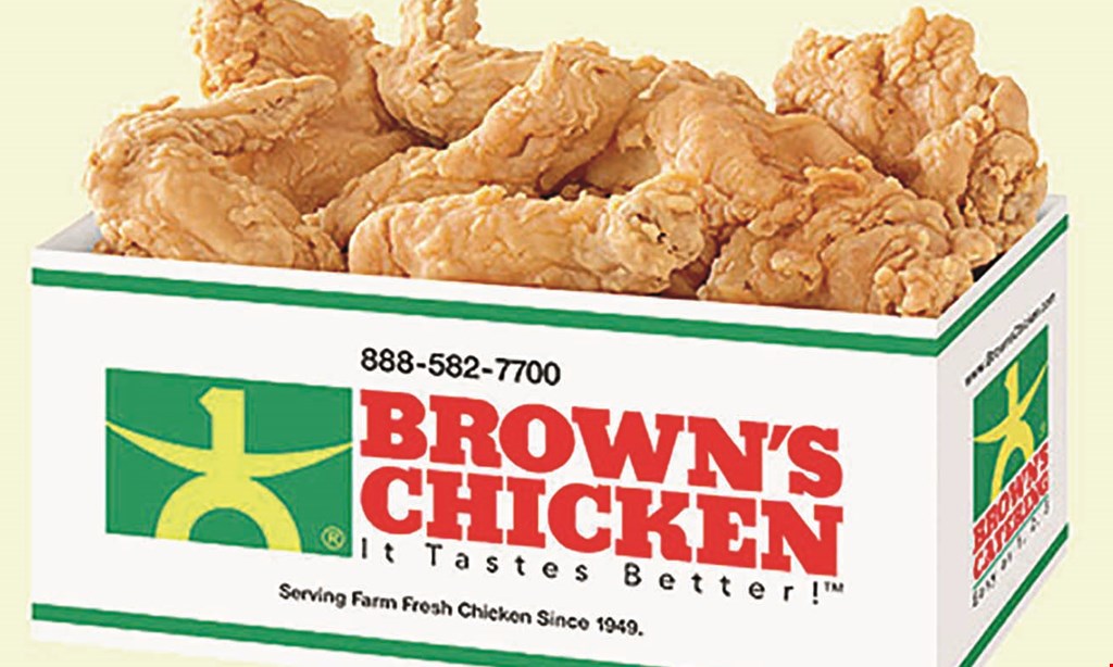 Product image for Brown's Chicken - Joliet Mr. Brown's Special  10 Pcs Chicken or Jumbo Tenders  2 Large Sides  4 Biscuits  1/2 lb. Mushrooms or 12 Fritters $34.99. 