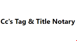 CC's Tag & Title Notary logo