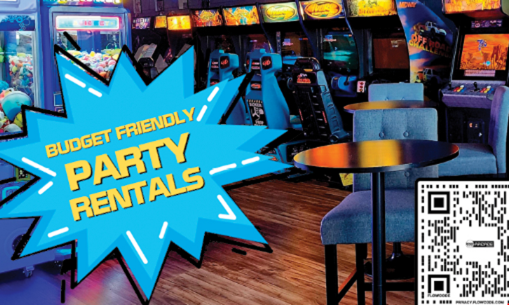 Product image for Reset Button Arcade $35 off party rental minimum 2 hour reservation