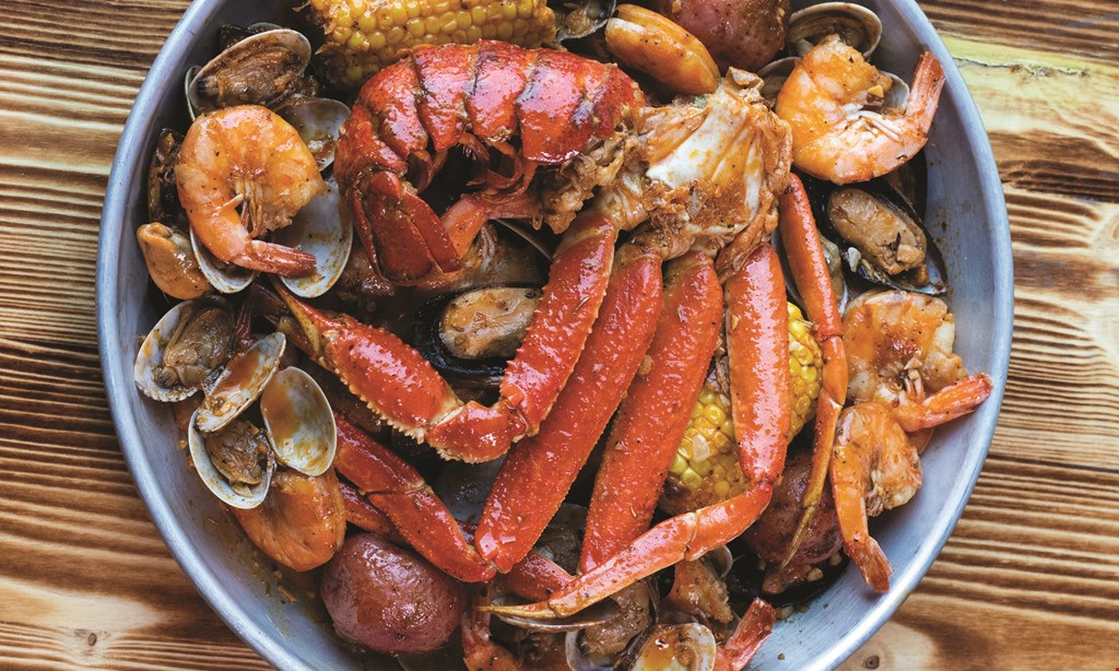 Product image for Hook & Reel Cajun Seafood $10 OFF your total bill of $60 or more. 