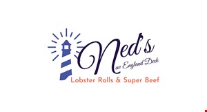 Product image for Ned's New England Deck $7 Off lobster roll combo lobster roll w/ beverage Choice of a glass of house wine, a house beer or soft drink. 