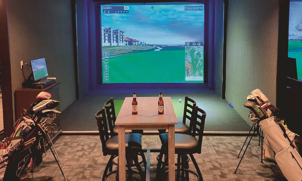 Product image for Tap In Golf Sims & Sports Bar SAVE $10.00 on your first hour of Golf Simulator use. 