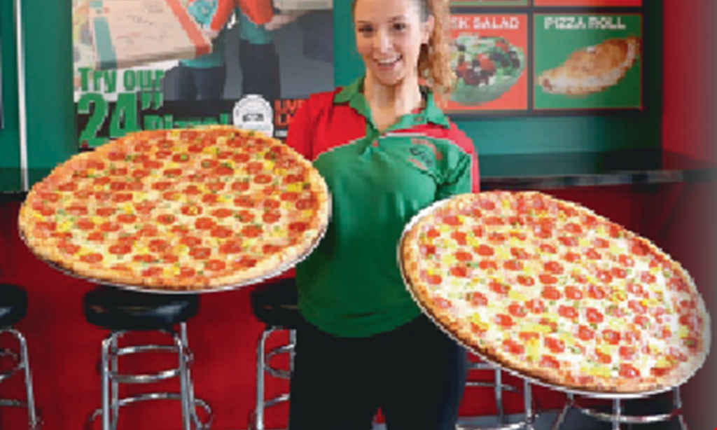 Product image for Taormina's Pizza Detroit deep dish 1-topper $12.99 12” x 12". $25.99 24” x 12”.