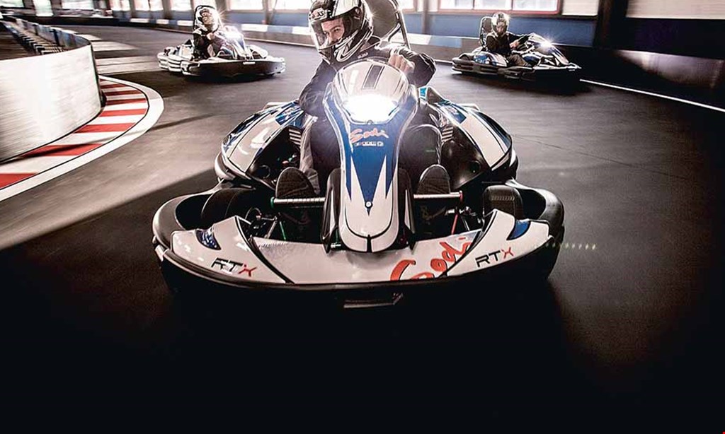 Product image for Monaco Indoor Karting 1 free race with the purchase of any race package. 