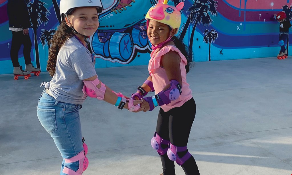 Product image for Ringer's Roller Rink $20 OFF 4-pack public skate entries Entry for 4 to a public skate session plus quad skate rentals. 4-pack must be in one session. All guests must check-in together.