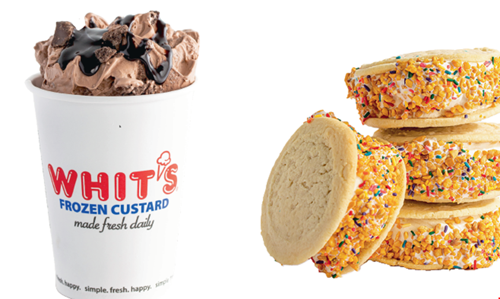 Product image for Whit's Frozen Custard - Farragut Buy 1 Whitser Of Any Size, Get 1 Mini Whitser With 1 Topping For 99¢ (A $4.50 Value)