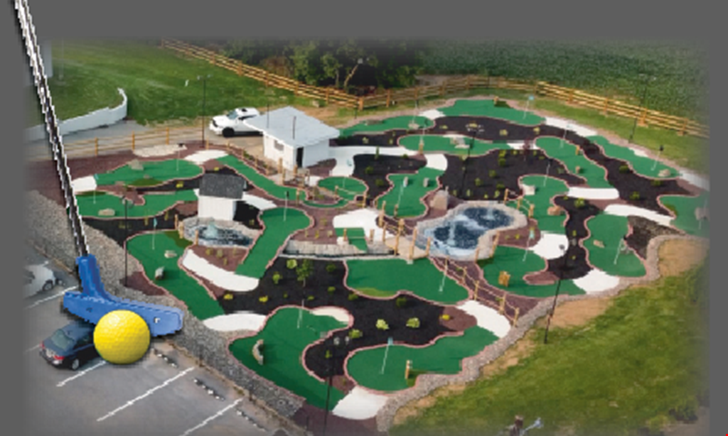 Product image for Hillside Mini Golf & Ice Cream $2 off round of mini golf for 2. 