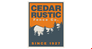 Cedar Rustic Fence Co. logo