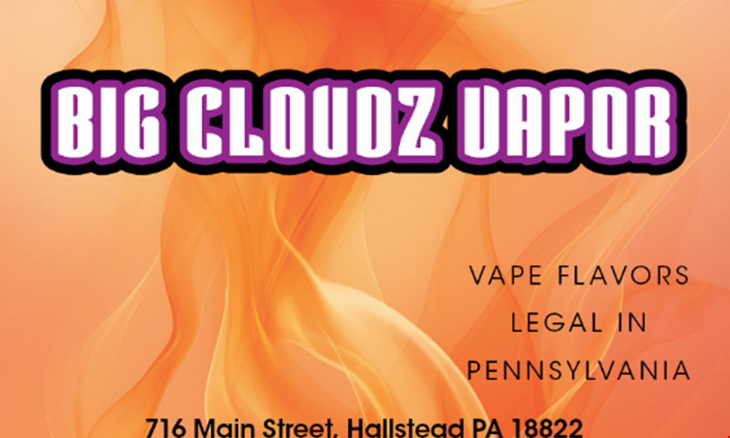 Product image for Big Cloudz Vapor $5 off any purchase of $25 or more of vapes.