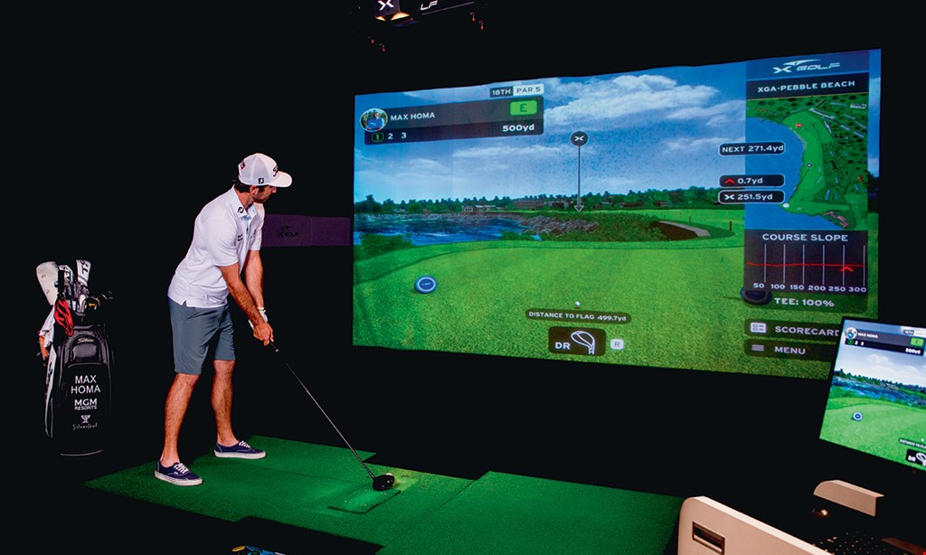 Product image for X-Golf Alpharetta $20 for lunchtime special simulator rental for 30 min. (driving range only) or $40 for 1 hour for entire golf course only valid mon.-fri. 11am-1pm. 