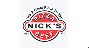 Nick's Pizza & Beef logo