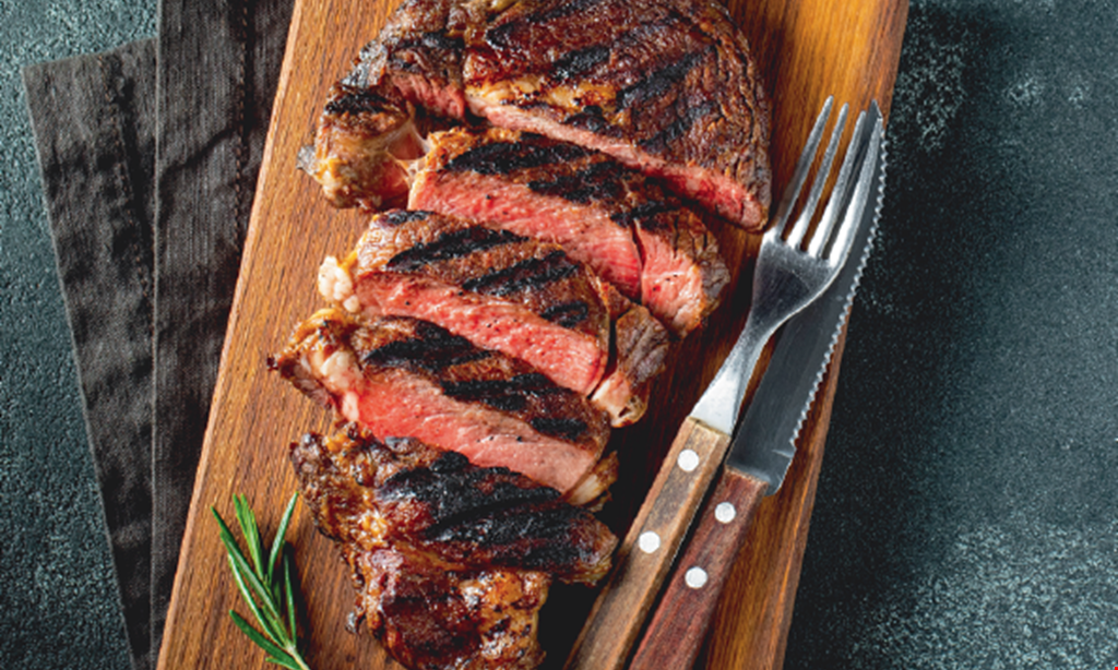 Product image for Yellowstone Steak & Buffet $9.99 8oz angus chopped sirloin. 