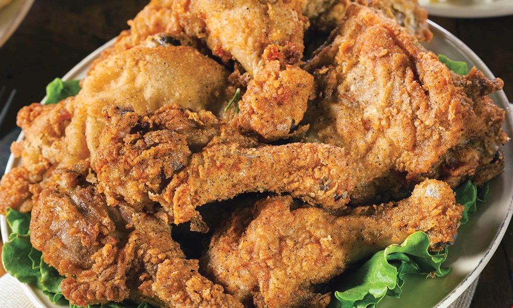 Product image for Non Stop Chicken $24.99 10pc. fried chicken (mixed) or 12pc. chicken tenders with french fries & rolls.