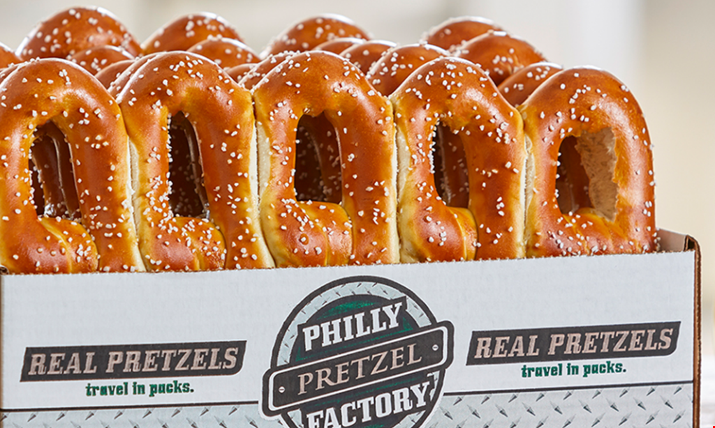 Product image for Philly Pretzel Factory- Temple $3 off a rivet bucket.