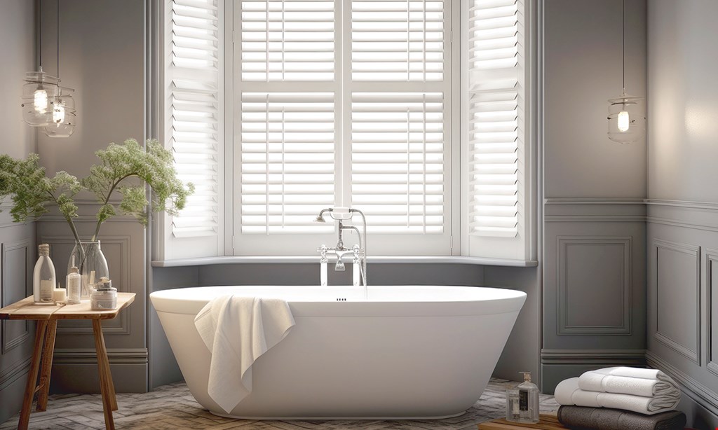 Product image for Perfect Fit Custom Shutters 10% interior shutters or 25% shades & blinds. 