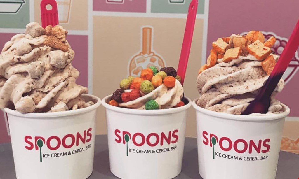 Product image for Spoons Ice Cream & Cereal Bar $3 off any purchase of $23 or more.