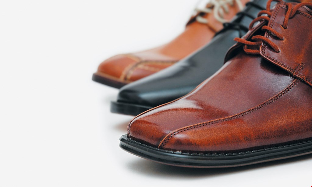 Product image for Shoe Specialist men’s special $4 OFF your 2nd pair of men’s soles & heel.