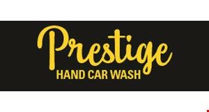 Product image for Prestige Hand Car Wash $5 OFF any full service car wash Min $19.99. 