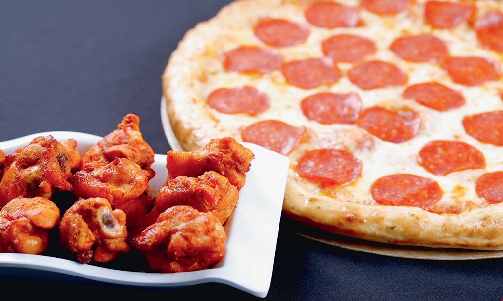 Product image for U.S. Pizza $42.99 plus tax 1 X-Large 2 Topping Pizza & 25 Wings(delivery extra). 