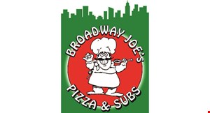 Product image for Broadway Joe's Pizza & Subs $55.99 + tax 24 cut with 40 boneless wings & 2-liter soda 