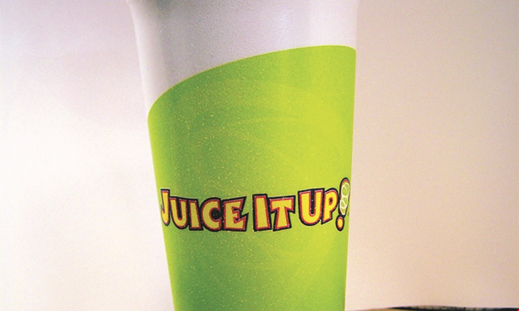 Product image for JUICE IT UP 50% OFF smoothie buy 1 smoothie, get 2nd smoothie of equal or lesser value 50% off. 