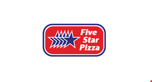 Product image for Five Star Pizza - Mandarin $13.99 16" Large 1-Topping pizza $17.99 18" 2 topping pizza. 