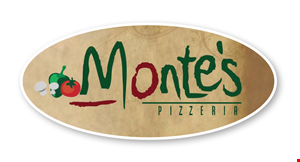 Product image for Monte's Pizzeria $2 off any large cheese pie.