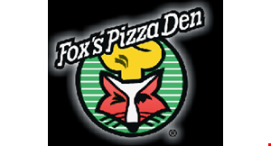 Product image for Fox Pizza Den $10.99 Carry-out or dine in Large 2-topping pizza. 