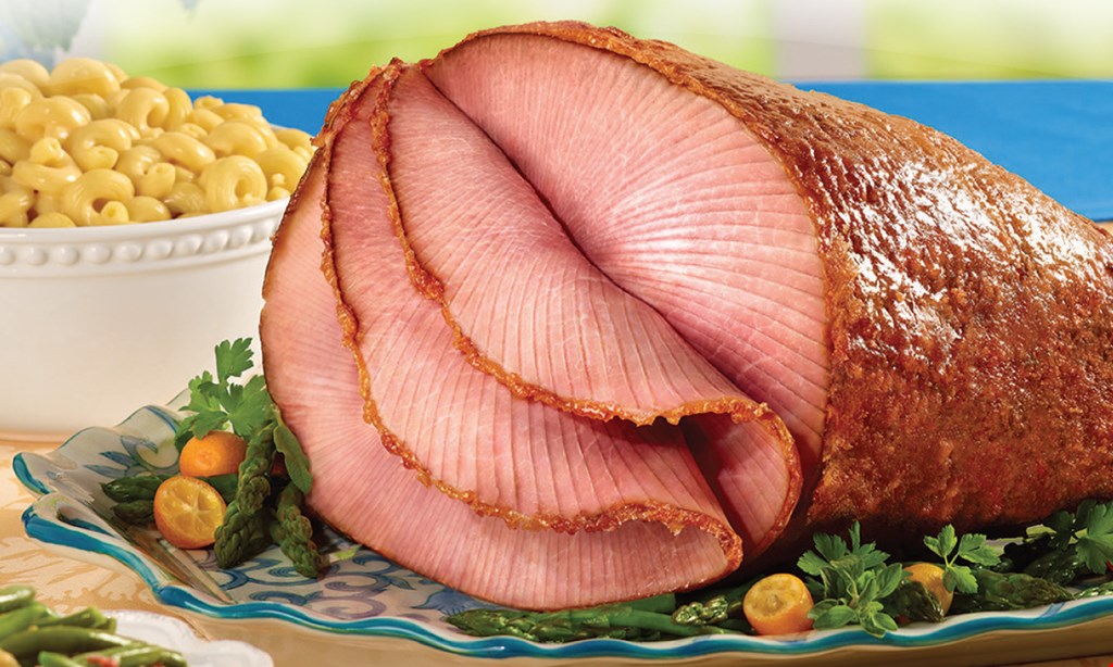 Product image for The Honey Baked Ham $3 OFF Any Half Boneless Ham. Valid through 1/31/22 at the Honey baked Edison, NJ location (not valid online or Gift Cards).