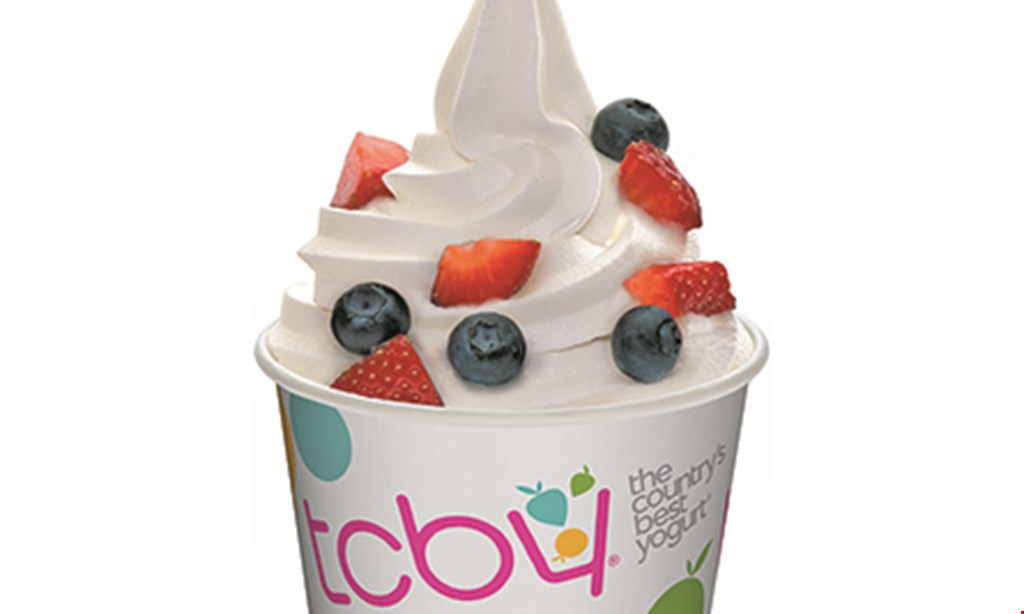 Product image for TCBY 50% off cup of yogurt 