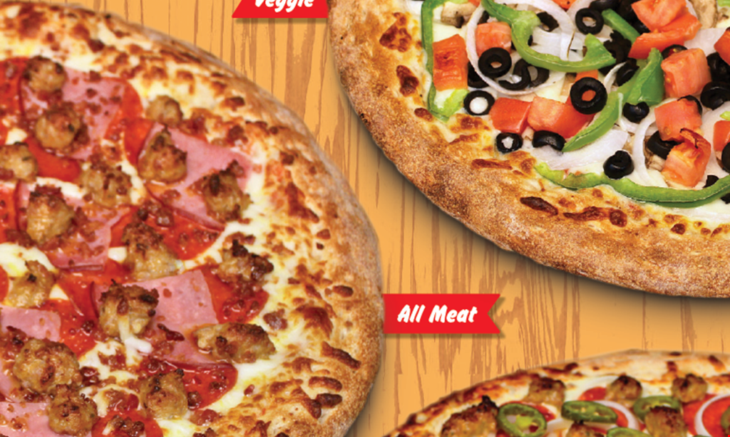 Product image for PORKY'S PIZZA 2 MED pizzas $24.99 or 2 LRG pizzas $27.99. 