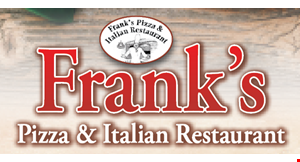 Product image for Frank's Pizza & Italian Restaurant $20 off any order of $250 or more 