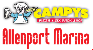Product image for Campy's Pizza 3 free Toppings With Purchase Of 16-Cut Sicilian. 