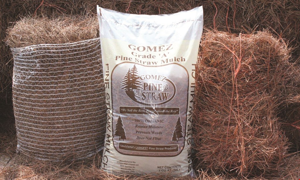 Product image for Gomez Pine Straw FALL SPECIAL $5 OFF your purchase with the purchase of 25 bales or more.