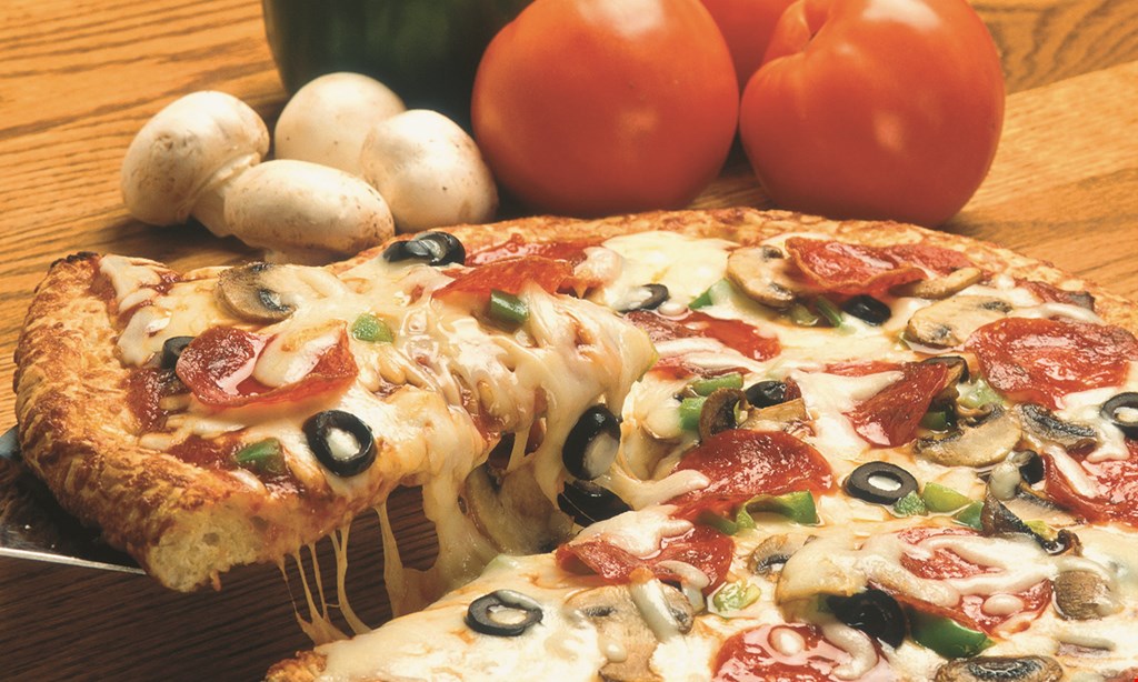 Product image for Junior's Pizza, Subs & Wings $7.99+ tax baked ziti with garlic rolls (reg $11.99) dine in or take-out