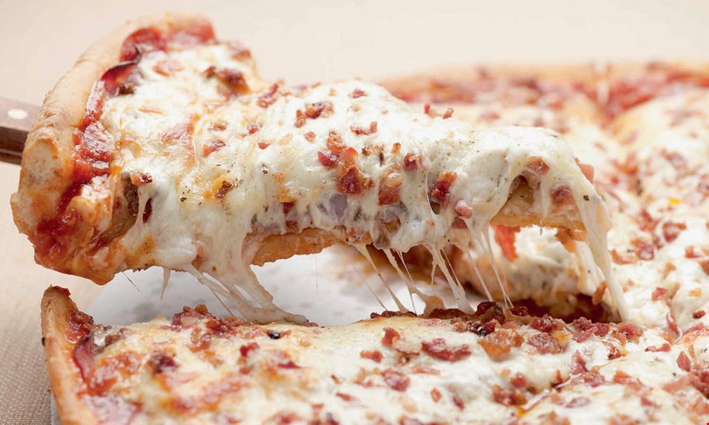 Product image for Jimanos $16.99 16” thin crust 2-topping pizza. 