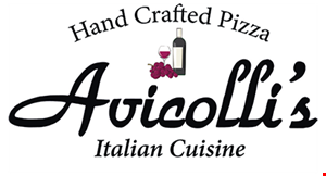 Product image for Avicolli's Italian Cuisine $26.99 +tax 2 large cheese pizzas (toppings extra).