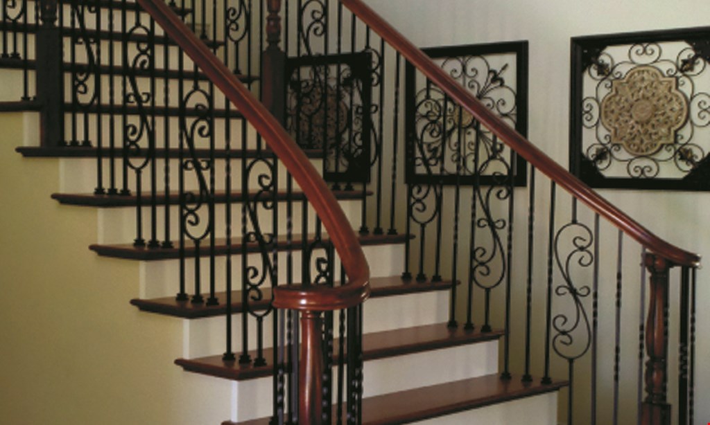 Product image for K. Pinson Stairs REPLACE UP TO 50 BALUSTERS Iron for $1695 or FREE! iron upgrade with any new or fully remodeled staircase.