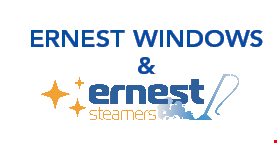 Ernest Windows & Ernest Steamers logo