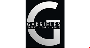 Product image for Gabrieles Eatery + Bar + Venue $5 off $25 or more order 