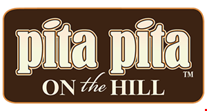 Product image for Pita Pita on The Hill ½ offwhole sub, pita, wrap or panini buy one sub, pita, wrap or panini, get the second sub, pita, wrap or panini of equal or lesser value 1/2 off. 