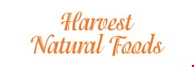Product image for Harvest Natural Foods 25% OFF any one item Excludes: wine, fish, produce, and sale items. 