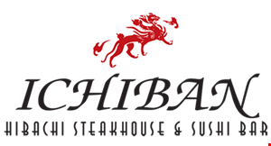 Product image for Ichiban 50% Off hibachi entree buy one hibachi entree at full price, get second entree of equal or lesser value 50% off (mon-thurs only) valid ONLY for Dinner after 3 pm.