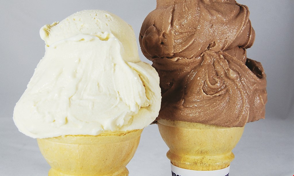 Product image for The Meadows Original Frozen Custard Buy one small cone, get one free.