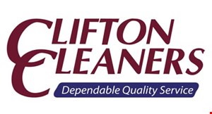 Product image for Clifton Cleaners $3 off dry cleaning $15 or more incoming orders only $5 off dry cleaning of $30 or more incoming orders only.