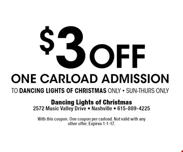 0 - THE DANCING LIGHTS OF CHRISTMAS Coupons