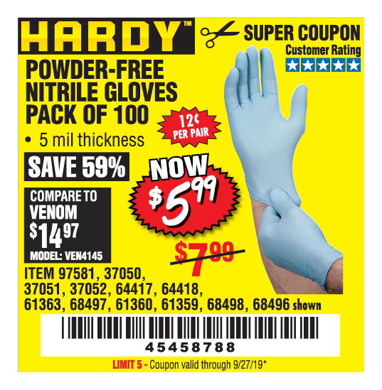 5 Mil Nitrile Gloves Harbor Freight Images Gloves and Descriptions